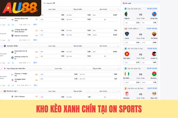 Kho kèo xanh chín tại ON Sports