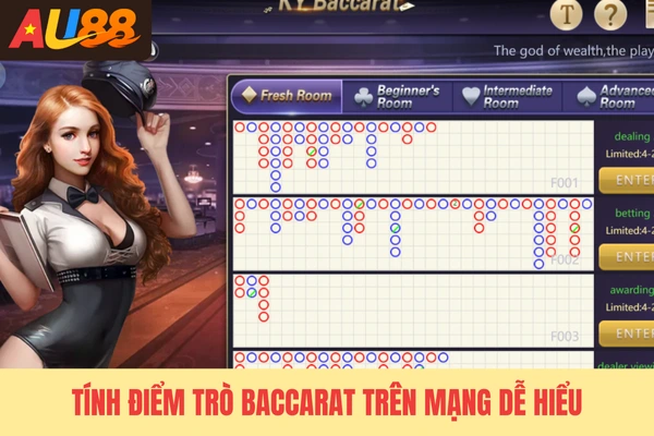 Tính điểm trò Baccarat trên mạng dễ hiểu